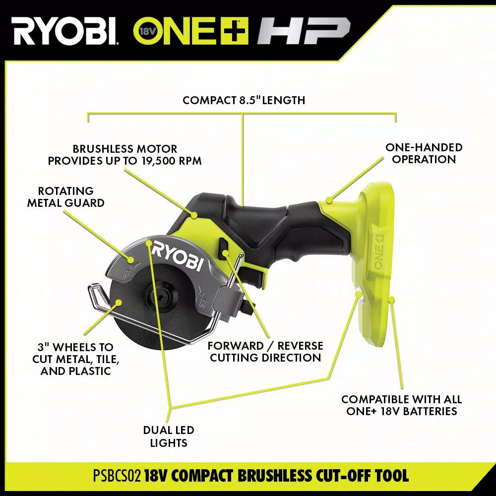 Cheap ๐ Power Tool Combo Kits RYOBI ONE+ HP 18V Brushless Cordless Compact 2-Tool Combo Kit With One-Handed Reciprocating Saw And Cut-Off Tool (Tools Only) ๐ 6 Cheap ๐ Power Tool Combo Kits RYOBI ONE+ HP 18V Brushless Cordless Compact 2-Tool Combo Kit With One-Handed Reciprocating Saw And Cut-Off Tool (Tools Only) ๐ - Image 4