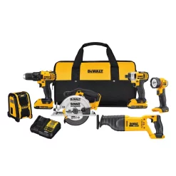 Best Pirce ✔️ Power Tool Combo Kits DEWALT 20-Volt MAX Cordless Combo Kit (6-Tool) With (2) 20-Volt 2.0Ah Batteries & Charger 😍