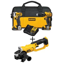 Wholesale β Power Tool Combo Kits DEWALT 20-Volt MAX Cordless Drill/Impact Combo Kit (2-Tool) With (2) 20-Volt 1.5Ah Batteries, Charger & 4-1/2 In. Grinder π₯