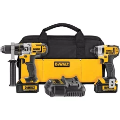 Budget ⭐ Power Tool Combo Kits DEWALT 20-Volt MAX Cordless 🔨 Hammer Drill/Impact Driver Combo Kit (2-Tool) With (2) 20-Volt 3.0Ah Batteries & Charger 😉