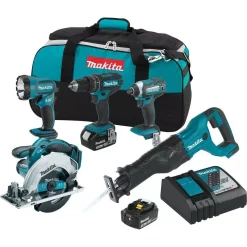 Brand new π Power Tool Combo Kits Makita 18-Volt LXT Lithium-Ion Cordless Combo Kit (5-Tool) With (2) 3.0 Ah Batteries, Rapid Charger And Tool Bag π