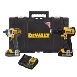 Hot Sale ๐ Power Tool Combo Kits DEWALT 20-Volt MAX Lithium-Ion Cordless Drill Driver/Impact Driver Combo Kit (2-Tool) W/ (2) Batteries 1.5Ah, Charger And Case โจ