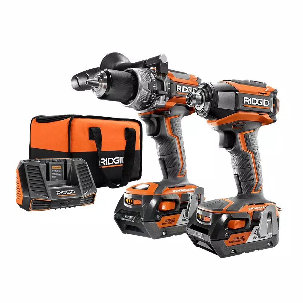 Brand new π₯ Power Tool Combo Kits RIDGID 18-Volt Cordless Brushless π¨ Hammer Drill & Impact Driver Kit With Bonus 18-Volt 1.5 Ah Lithium-Ion Battery (2-Pack) π 4 Brand new π₯ Power Tool Combo Kits RIDGID 18-Volt Cordless Brushless π¨ Hammer Drill & Impact Driver Kit With Bonus 18-Volt 1.5 Ah Lithium-Ion Battery (2-Pack) π - Image 2