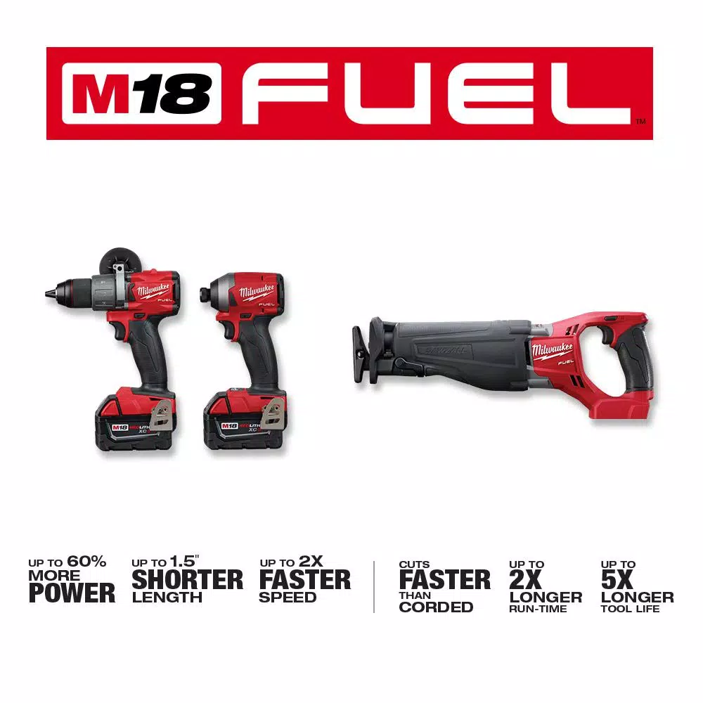Deals ๐ฅฐ Power Tool Combo Kits Milwaukee M18 FUEL 18-Volt Lithium-Ion Brushless Cordless Combo Kit (3-Tool) W/(2) 5Ah Batteries, Charger And Tool Bag โจ 5 Deals ๐ฅฐ Power Tool Combo Kits Milwaukee M18 FUEL 18-Volt Lithium-Ion Brushless Cordless Combo Kit (3-Tool) W/(2) 5Ah Batteries, Charger And Tool Bag โจ - Image 3