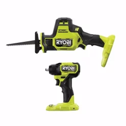 Best deal 👍 Power Tool Combo Kits RYOBI ONE+ HP 18V Brushless Cordless Compact 2-Tool Combo Kit With One-Handed Recip Saw And 3/8 In. Impact 🔧 Wrench (Tools Only) 🌟