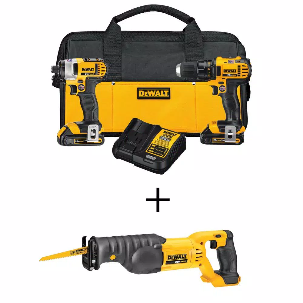 Hot Sale ๐ Power Tool Combo Kits DEWALT 20-Volt MAX Cordless Drill/Impact Combo Kit (2-Tool) With (2) 20-Volt 1.5Ah Batteries, Charger & Reciprocating Saw ๐ฅ 3 Hot Sale ๐ Power Tool Combo Kits DEWALT 20-Volt MAX Cordless Drill/Impact Combo Kit (2-Tool) With (2) 20-Volt 1.5Ah Batteries, Charger & Reciprocating Saw ๐ฅ