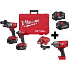 Cheapest ๐ Power Tool Combo Kits Milwaukee M18 FUEL 18-Volt Lithium-Ion Brushless Cordless ๐จ Hammer Drill/ 3/4 In. Impact ๐ง Wrench/ Impact Driver Combo Kit (3-Tool) โค๏ธ