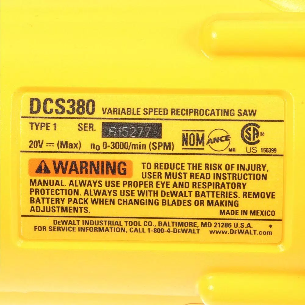 Buy β Power Tool Combo Kits DEWALT 20-Volt MAX Cordless Reciprocating Saw With (1) 20-Volt Battery 4.0Ah π 10 Buy β Power Tool Combo Kits DEWALT 20-Volt MAX Cordless Reciprocating Saw With (1) 20-Volt Battery 4.0Ah π - Image 8