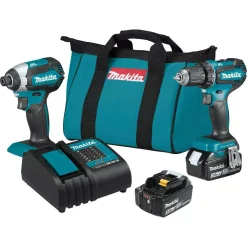 Deals 🎁 Power Tool Combo Kits Makita 18-Volt LXT Lithium-ion Brushless Cordless 2-Piece Combo Kit 3.0Ah Driver-Drill/ Impact Driver 🛒