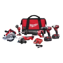Budget ⭐ Power Tool Combo Kits Milwaukee M18 18-Volt Lithium-Ion Cordless Combo Tool Kit (6-Tool) With Two 3.0 Ah Batteries, 1 Charger, 1 Tool Bag 😍