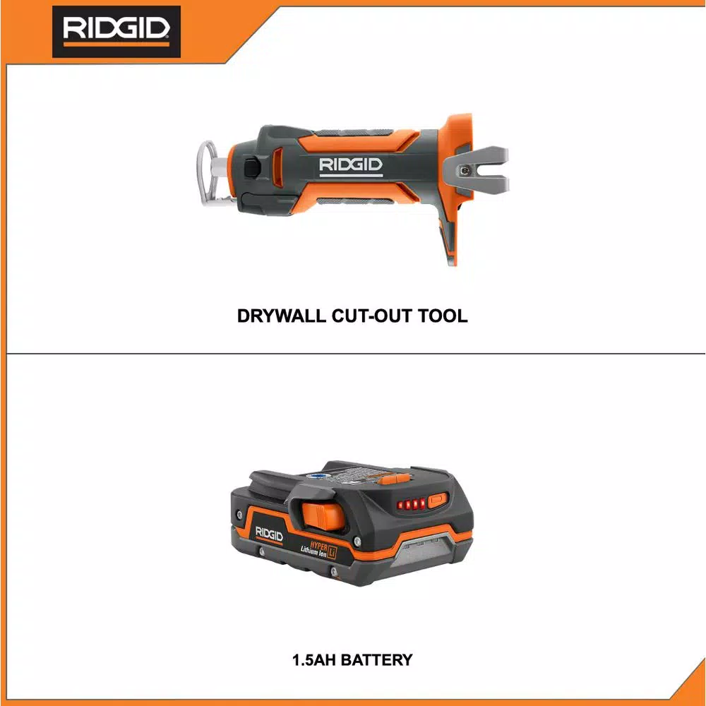 Wholesale ๐ฏ Power Tool Combo Kits RIDGID 18-Volt Cordless Drywall Cut-Out Tool With 1.5 Ah Lithium-Ion Battery โญ 4 Wholesale ๐ฏ Power Tool Combo Kits RIDGID 18-Volt Cordless Drywall Cut-Out Tool With 1.5 Ah Lithium-Ion Battery โญ - Image 2