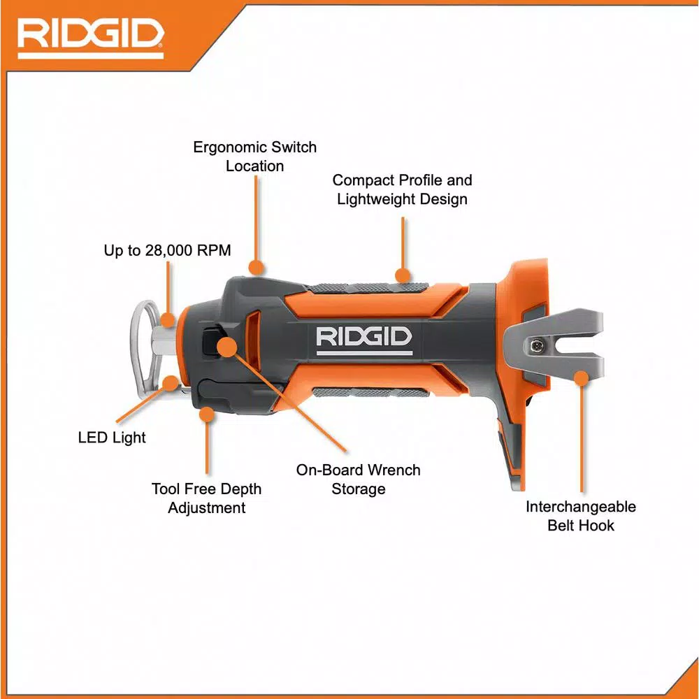 Wholesale ๐ฏ Power Tool Combo Kits RIDGID 18-Volt Cordless Drywall Cut-Out Tool With 1.5 Ah Lithium-Ion Battery โญ 5 Wholesale ๐ฏ Power Tool Combo Kits RIDGID 18-Volt Cordless Drywall Cut-Out Tool With 1.5 Ah Lithium-Ion Battery โญ - Image 3