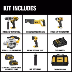 Deals 🔥 Power Tool Combo Kits DEWALT 20-Volt MAX Cordless Combo Kit (5-Tool) With (2) 20-Volt 3.0Ah Batteries & Charger 🎉 -Specialty-Power-Tools Shop unnamed file 2527