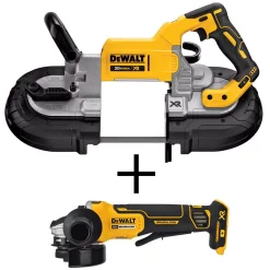 Best deal 💯 Power Tool Combo Kits DEWALT 20-Volt MAX XR Cordless Brushless Deep Cut Band Saw With 4-1/2 In. Grinder 🎁