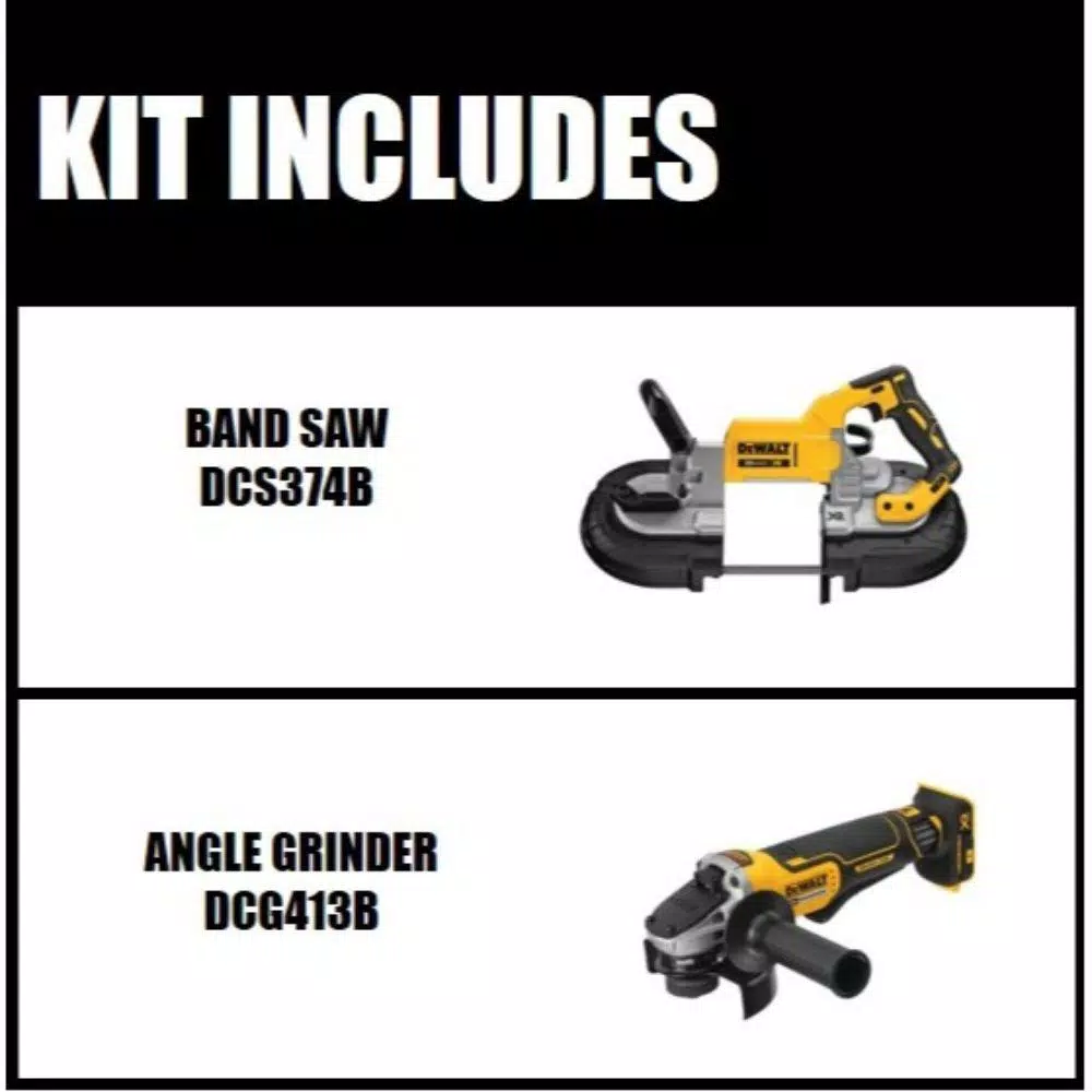 Best deal π― Power Tool Combo Kits DEWALT 20-Volt MAX XR Cordless Brushless Deep Cut Band Saw With 4-1/2 In. Grinder π 4 Best deal π― Power Tool Combo Kits DEWALT 20-Volt MAX XR Cordless Brushless Deep Cut Band Saw With 4-1/2 In. Grinder π - Image 2