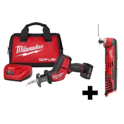 Brand new ๐ฅ Power Tool Combo Kits Milwaukee M12 FUEL 12-Volt Lithium-Ion Brushless Cordless HACKZALL Reciprocating Saw Kit W/ Free M12 Multi-Tool ๐ฏ