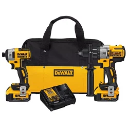 Deals 👍 Power Tool Combo Kits DEWALT 20-Volt MAX XR Cordless Brushless 🔨 Hammer Drill/Impact Combo Kit (2-Tool) With (2) 20-Volt 4.0Ah Batteries & Charger ⭐