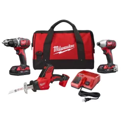 Brand new ๐ Power Tool Combo Kits Milwaukee M18 18-Volt Lithium-Ion Cordless Drill Driver/Impact Driver And HACKZALL Combo Kit (3-Tool) With Two 1.5 Ah Batteries ๐งจ