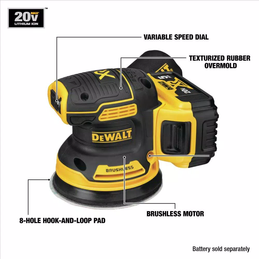 Wholesale 🔔 Power Tool Combo Kits DEWALT 20-Volt MAX XR Cordless Brushless 5 In. Random Orbital Sander With (1) 20-Volt Battery 2.0Ah & Jigsaw ❤️ 5 Wholesale 🔔 Power Tool Combo Kits DEWALT 20-Volt MAX XR Cordless Brushless 5 In. Random Orbital Sander With (1) 20-Volt Battery 2.0Ah & Jigsaw ❤️ - Image 3