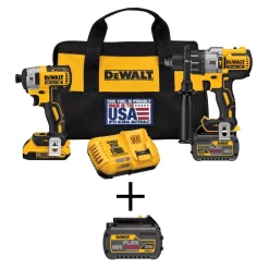 Best Pirce π Power Tool Combo Kits DEWALT 20-Volt MAX Cordless Brushless Combo Kit (2-Tool) With (2) FLEXVOLT 6.0Ah Batteries, (1) 20-Volt 2.0 Battery & Charger β€οΈ