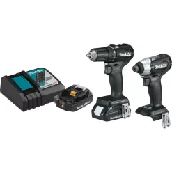 Cheap 🌟 Power Tool Combo Kits Makita 18-Volt LXT Lithium-Ion Sub-Compact Brushless Cordless 2-piece Combo Kit (Driver-Drill/ Impact Driver) 2.0Ah ⌛