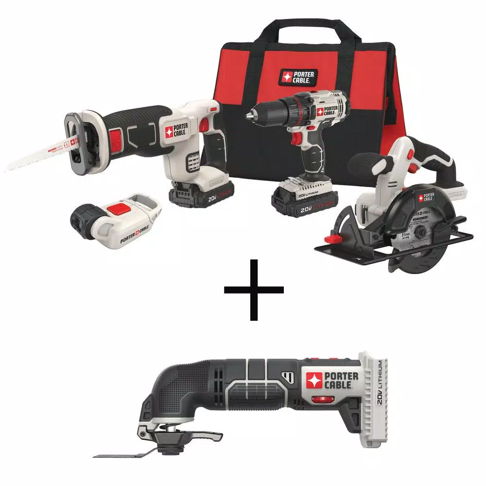 Flash Sale π Power Tool Combo Kits Porter-Cable 20-Volt MAX Lithium-Ion Cordless Combo Kit (4-Tool) With BONUS 20-Volt MAX Cordless Oscillating Tool (Tool-Only) 𧨠3 Flash Sale π Power Tool Combo Kits Porter-Cable 20-Volt MAX Lithium-Ion Cordless Combo Kit (4-Tool) With BONUS 20-Volt MAX Cordless Oscillating Tool (Tool-Only) π§¨