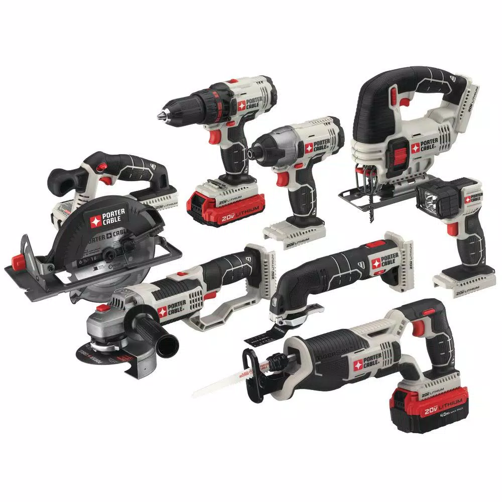 Hot Sale ๐คฉ Power Tool Combo Kits Porter-Cable 20-Volt MAX Lithium-Ion Cordless Combo Kit (8-Tool) With 4.0 Ah Battery, 1.5 Ah Battery, Charger And Bag โ๏ธ 3 Hot Sale ๐คฉ Power Tool Combo Kits Porter-Cable 20-Volt MAX Lithium-Ion Cordless Combo Kit (8-Tool) With 4.0 Ah Battery, 1.5 Ah Battery, Charger And Bag โ๏ธ
