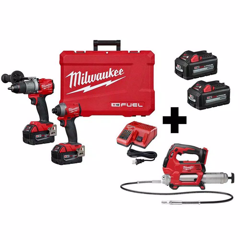 Budget ๐ Power Tool Combo Kits Milwaukee M18 FUEL 18-Volt Lithium-Ion Brushless Cordless ๐จ Hammer Drill/ Grease Gun/Impact Driver Combo Kit (3-Tool) ๐ 3 Budget ๐ Power Tool Combo Kits Milwaukee M18 FUEL 18-Volt Lithium-Ion Brushless Cordless ๐จ Hammer Drill/ Grease Gun/Impact Driver Combo Kit (3-Tool) ๐