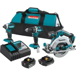 New 😉 Power Tool Combo Kits Makita 18-Volt LXT Lithium-Ion Brushless Cordless Combo Kit (3-Tool) 😍