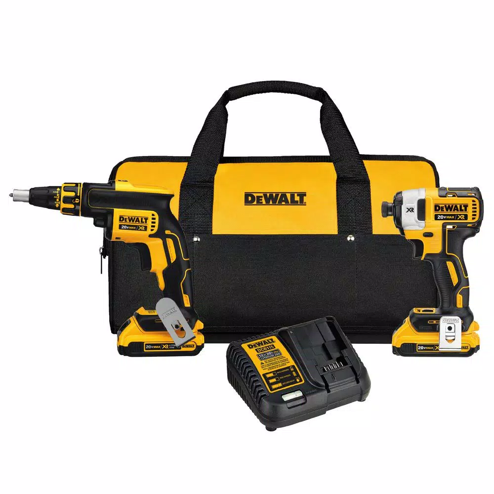 Top 10 ❤️ Power Tool Combo Kits DEWALT 20-Volt MAX XR Cordless Drywall Screw Gun/Impact Driver Combo Kit (2-Tool) With (2) 20-Volt 2.0Ah Batteries & Charger 🧨 3 Top 10 ❤️ Power Tool Combo Kits DEWALT 20-Volt MAX XR Cordless Drywall Screw Gun/Impact Driver Combo Kit (2-Tool) With (2) 20-Volt 2.0Ah Batteries & Charger 🧨