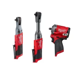 Cheapest ✔️ Power Tool Combo Kits Milwaukee M12 FUEL 12-Volt Lithium-Ion Brushless Cordless 3/8 In. Impact 🔧 Wrench And 3/8 In. Ratchets Combo Kit (Tool-Only Kit) 🥰