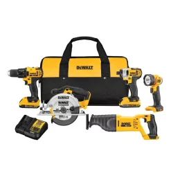 Cheapest 🔥 Power Tool Combo Kits DEWALT 20-Volt MAX Cordless Combo Kit (5-Tool) With (2) 20-Volt 2.0Ah Batteries & Charger 🤩