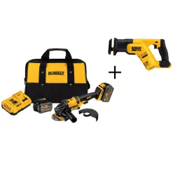 Best deal 🔔 Power Tool Combo Kits DEWALT FLEXVOLT 60-Volt MAX Cordless Brushless 4-1/2 In. Angle Grinder, (2) FLEXVOLT 6.0Ah Batteries & Reciproacting Saw ✔️