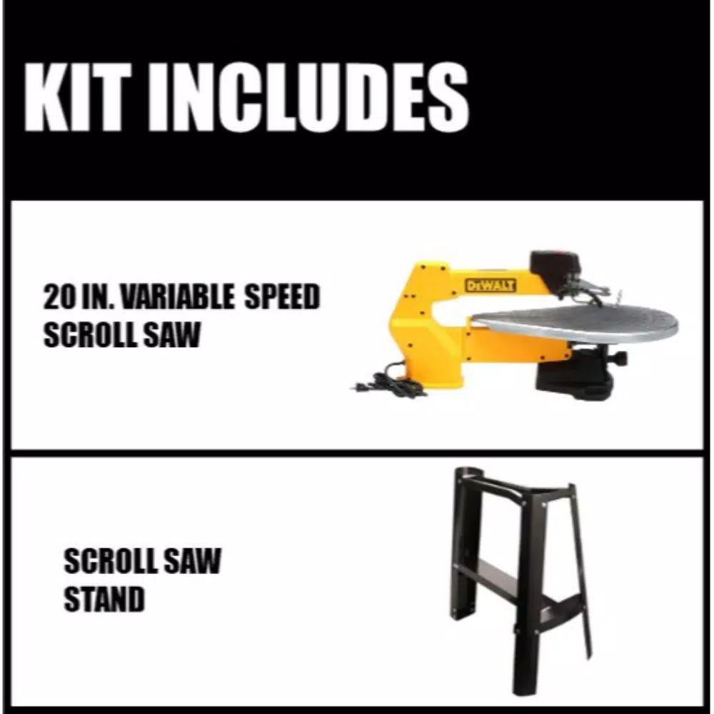 Best Sale ๐ Power Tool Combo Kits DEWALT 20 In. Variable-Speed Corded Scroll Saw With Bonus Scroll Saw Stand ๐ 4 Best Sale ๐ Power Tool Combo Kits DEWALT 20 In. Variable-Speed Corded Scroll Saw With Bonus Scroll Saw Stand ๐ - Image 2