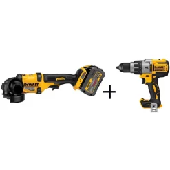 Cheap 💯 Power Tool Combo Kits DEWALT FLEXVOLT 60-Volt MAX Cordless Brushless 4-1/2 In. Angle Grinder, (2) FLEXVOLT 6.0Ah Batteries & 🔨 Hammer Drill/Driver 🔔