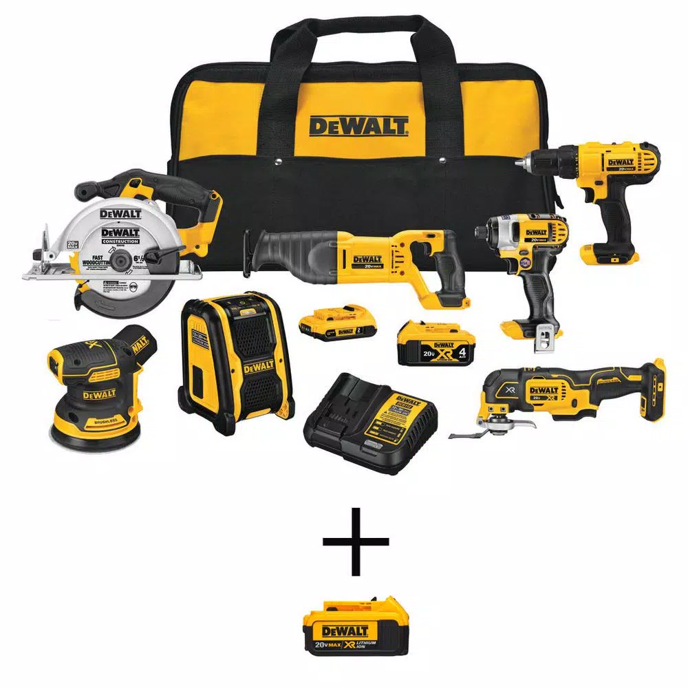 Budget π€© Power Tool Combo Kits DEWALT 20-Volt MAX Cordless Combo Kit (7-Tool) With (1) 20-Volt 4.0Ah Battery, (1) 20-Volt 2.0Ah Battery & (1) 4.0Ah Battery π 3 Budget π€© Power Tool Combo Kits DEWALT 20-Volt MAX Cordless Combo Kit (7-Tool) With (1) 20-Volt 4.0Ah Battery, (1) 20-Volt 2.0Ah Battery & (1) 4.0Ah Battery π