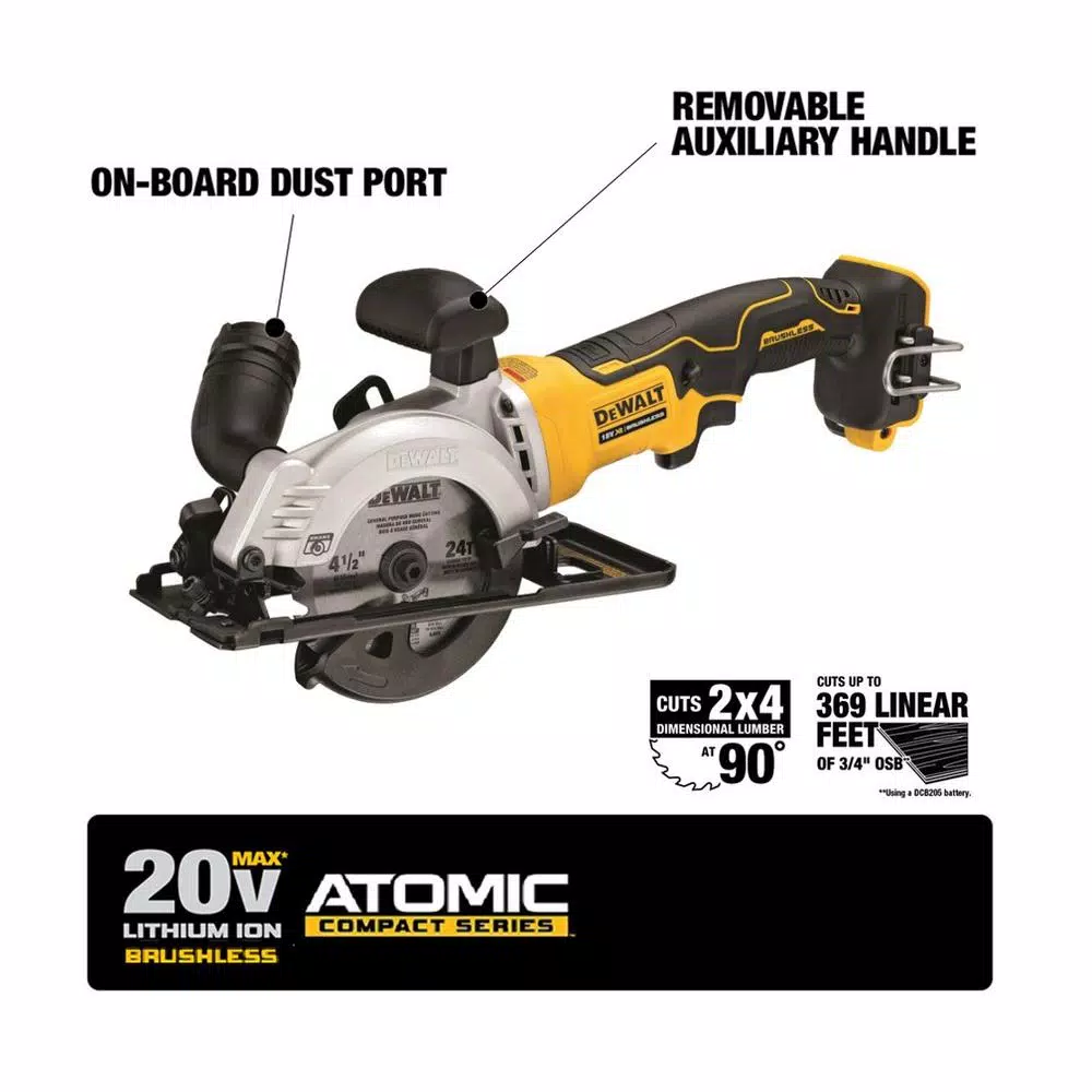 Best reviews of ✨ Power Tool Combo Kits DEWALT ATOMIC 20-Volt MAX Cordless Brushless Combo Kit (4-Tool), 4-1/2 In. Circular Saw, (2) 2.0 Ah Batteries, Charger & Bag ⭐ 9 Best reviews of ✨ Power Tool Combo Kits DEWALT ATOMIC 20-Volt MAX Cordless Brushless Combo Kit (4-Tool), 4-1/2 In. Circular Saw, (2) 2.0 Ah Batteries, Charger & Bag ⭐ - Image 7