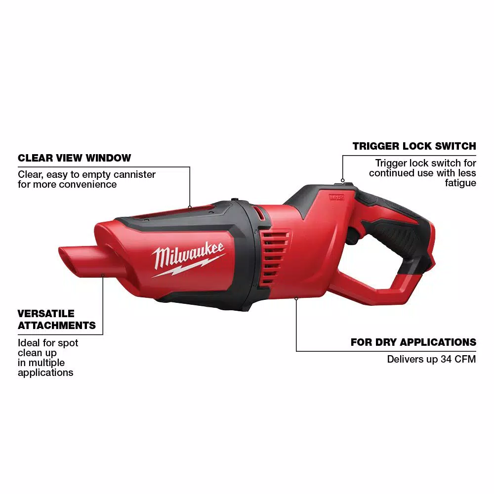 Wholesale ๐ Specialty Power Tools Milwaukee M12 12-Volt Lithium-Ion Cordless Compact Vacuum (Tool-Only) โ 5 Wholesale ๐ Specialty Power Tools Milwaukee M12 12-Volt Lithium-Ion Cordless Compact Vacuum (Tool-Only) โ - Image 3