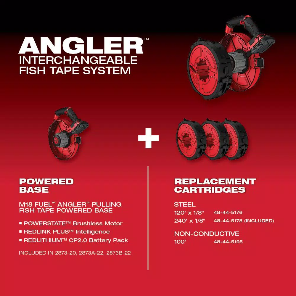 Best Pirce ๐ฏ Specialty Power Tools Milwaukee M18 FUEL Angler 240 Ft. X 1/8 In. Steel Pulling Fish Tape Drum ๐ฏ 10 Best Pirce ๐ฏ Specialty Power Tools Milwaukee M18 FUEL Angler 240 Ft. X 1/8 In. Steel Pulling Fish Tape Drum ๐ฏ - Image 8