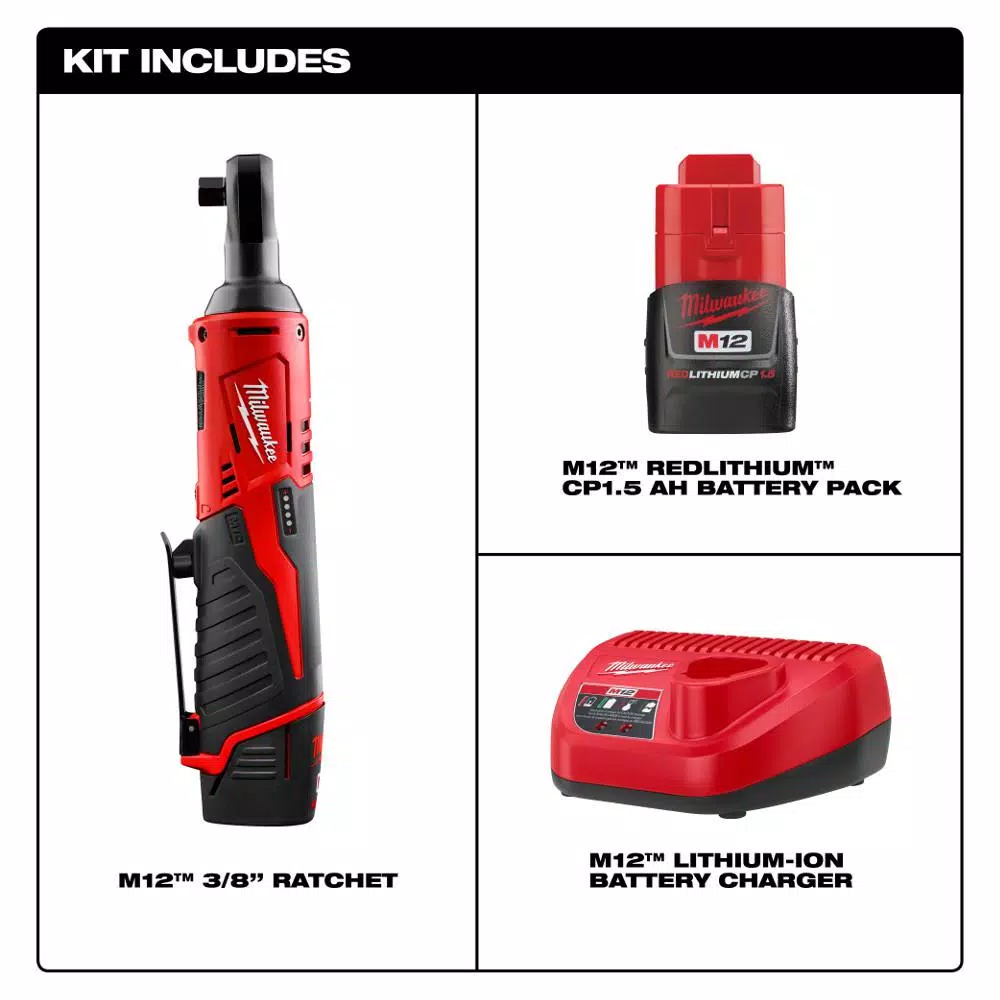 Top 10 ๐ฅ Specialty Power Tools Milwaukee M12 12-Volt 3/8 In. Lithium-Ion Cordless Ratchet Kit With 1.5Ah Battery, Charger And Tool Bag ๐ฅ 4 Top 10 ๐ฅ Specialty Power Tools Milwaukee M12 12-Volt 3/8 In. Lithium-Ion Cordless Ratchet Kit With 1.5Ah Battery, Charger And Tool Bag ๐ฅ - Image 2