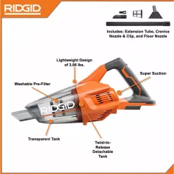 Discount ✨ Specialty Power Tools RIDGID 18-Volt Cordless Hand Vacuum (Tool Only) With Crevice Nozzle, Utility Nozzle And Extension Tube 🤩 -Specialty-Power-Tools Shop unnamed file 4492