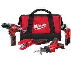 Best reviews of ๐ฅฐ Power Tool Combo Kits Milwaukee M12 12-Volt Lithium-Ion Cordless Combo Tool Kit (4-Tool) With (2) 1.5 Ah Batteries, (1) Charger, (1) Tool Bag ๐