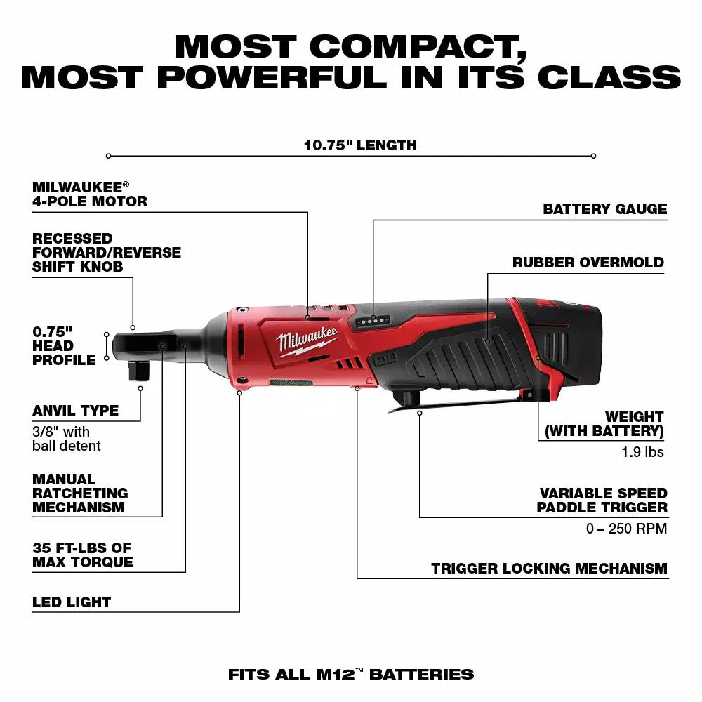Brand new โ Power Tool Combo Kits Milwaukee M12 12-Volt Lithium-Ion Cordless Combo Kit (3-Tool) With M12 3/8 In. Ratchet ๐ 5 Brand new โ Power Tool Combo Kits Milwaukee M12 12-Volt Lithium-Ion Cordless Combo Kit (3-Tool) With M12 3/8 In. Ratchet ๐ - Image 3