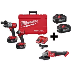Wholesale π Power Tool Combo Kits Milwaukee M18 FUEL 18-Volt Lithium-Ion Brushless Cordless π¨ Hammer DrillBraking Grinder/Impact Driver Combo Kit (3-Tool) π