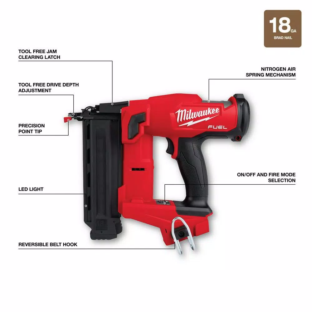 Outlet ๐ฅฐ Power Tool Combo Kits Milwaukee M18 FUEL 18-Volt Lithium-Ion Brushless Cordless ๐จ Hammer Drill And Impact Driver Combo Kit (2-Tool) W/ 18G Brad Nailer ๐งจ 4 Outlet ๐ฅฐ Power Tool Combo Kits Milwaukee M18 FUEL 18-Volt Lithium-Ion Brushless Cordless ๐จ Hammer Drill And Impact Driver Combo Kit (2-Tool) W/ 18G Brad Nailer ๐งจ - Image 2