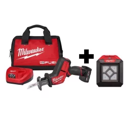 Brand new ๐ Power Tool Combo Kits Milwaukee M12 FUEL 12-Volt Lithium-Ion Brushless Cordless HACKZALL Reciprocating Saw Kit With Free M12 LED Flood Light ๐