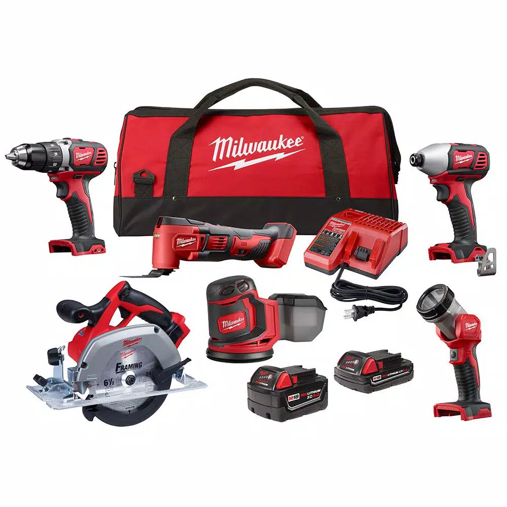 Best reviews of π Power Tool Combo Kits Milwaukee M18 18-Volt Lithium-Ion Cordless Combo Kit (6-Tool) With 2 M18 Batteries, 1 Charger, 1 Tool Bag π 3 Best reviews of π Power Tool Combo Kits Milwaukee M18 18-Volt Lithium-Ion Cordless Combo Kit (6-Tool) With 2 M18 Batteries, 1 Charger, 1 Tool Bag π