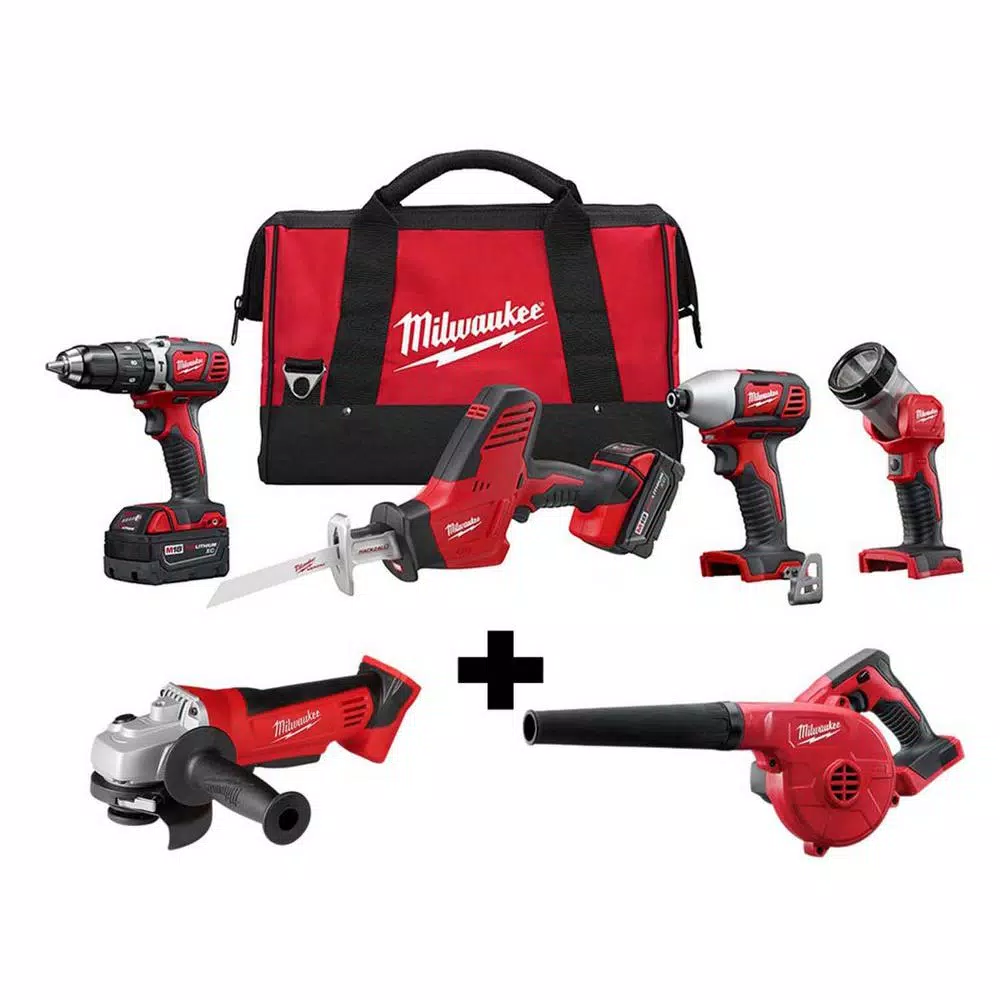Best Sale π Power Tool Combo Kits Milwaukee M18 18-Volt Lithium-Ion Cordless Combo Tool Kit (4-Tool) With M18 4-1/2 In. Cut-Off/Grinder And Blower π 3 Best Sale π Power Tool Combo Kits Milwaukee M18 18-Volt Lithium-Ion Cordless Combo Tool Kit (4-Tool) With M18 4-1/2 In. Cut-Off/Grinder And Blower π