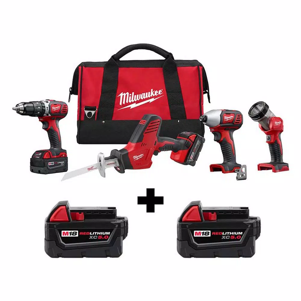 Best Sale ๐ Power Tool Combo Kits Milwaukee M18 18-Volt Lithium-Ion Cordless Combo Tool Kit (4-Tool) W/ 2 Additional 5.0Ah Batteries โ 3 Best Sale ๐ Power Tool Combo Kits Milwaukee M18 18-Volt Lithium-Ion Cordless Combo Tool Kit (4-Tool) W/ 2 Additional 5.0Ah Batteries โ