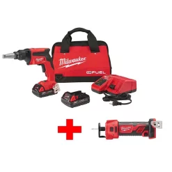 Budget 🔥 Power Tool Combo Kits Milwaukee M18 FUEL 18-Volt Lithium-Ion Brushless Cordless Drywall Screw Gun Compact Kit With M18 Cutout Tool 🌟